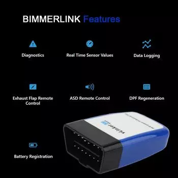 Для BMW F30 F20 F10 F11 X5 Серия 1 3 vLinker BM ELM327 V2.2 OBD2 сканер диагностические инструменты Bluetooth считыватель кодов автомобильные аксессуары синий