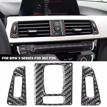 Для BMW F30 F31 F32 F33 F34 320i 428i 3 серии карбоновое волокно автомобильное вентиляционное отверстие крышка отделка A/C дефлектор кондиционера отделка