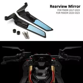 Для BMW F900R 2017-2023 F900XR 2020-2023 F900 RX зеркала невидимого вида, универсальное регулируемое спортивное зеркало для мотоцикла с крылышками чёрный