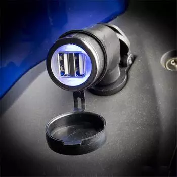 Для BMW Hella Мотоциклетное гнездо прикуривателя 5В 3,3А Портативный двойной USB адаптер питания Вилка с пылезащитной крышкой Для iPhoneОписание: