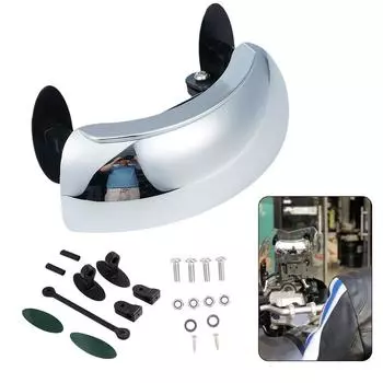 Для BMW HONDA Мотоцикл Ветровое стекло 180+ градусов Зеркало слепой зоны Широкоугольные зеркала заднего вида Зеркало заднего вида Зеркало заднего вида серебряный