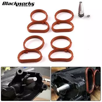 Для BMW N47 2.0D автомобиль вихревой заслонки заглушка для удаления заслонок с 4 прокладками комплект аксессуаров для ремонта двигателя замена алюминий