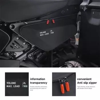 Для Bmw R1300Gs Adventure R 1300 Gsa R1300 Gs Adv 2024 2025 Мотоциклетная Боковая Рамная Сумка Пакет для Хранения Сумки Водонепроницаемая Сумка чёрный
