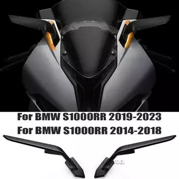 Для BMW S1000RR S1000 RR 2014-2023 мотоциклетное зеркало заднего вида со светодиодным указателем поворота боковые зеркала заднего вида Stealth Sport Winglet Mirror 2014-2018
