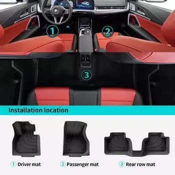 для BMW X1 2025 2025 TPE 3D автомобильные коврики багажник/спинка накладка без запаха аксессуары подходят только для левого водителя