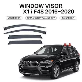 Для BMW X1 E84 F48 F49 автомобильные аксессуары козырек на окна козырек на двери солнцезащитные козырьки от дождя защитные щитки хромированные накладки на дождевую полоску