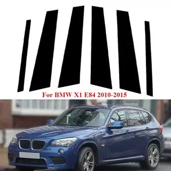 Для BMW X1 F48 2016 - 2025 E84 2010 - 2015 глянцево-черные крышки стоек оконных стоек BC наклейки на колонки отделка боковой дверной панели