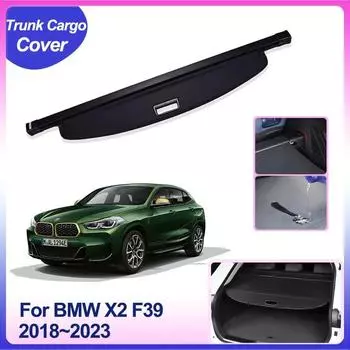 Для BMW X2 F39 sDrive18i 2018~2024 автомобильный задний багажник грузовые чехлы багажный щиток тент шторка безопасности разделительная доска аксессуары