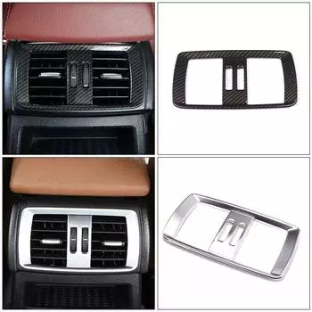 Для BMW X3 F25 X4 F26 2011-2017 ABS Chrome Автомобильный задний воздухозаборник кондиционера рамка крышка отделка наклейка аксессуары для интерьера серебряный