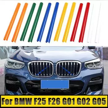 Для BMW X3 G01 F25 X4 G02 F26 X5 G05 2011-2015 2016 2017 2018 2019 2020 2024 2024 2024 2024 Накладки на переднюю решетку радиатора автомобиля красный