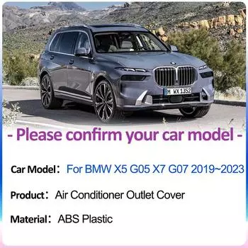 Для BMW X5 G05 X7 G07 xDrive40i M50d 2019~2024 Крышка воздухозаборника под задним сиденьем Решетка кондиционера Аксессуары для салона автомобиля