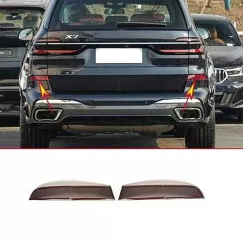 Для BMW X7 G07 2022 2023 ABS черный автомобиль задняя противотуманная фара наклейка наклейка внешние аксессуары автомобиля чёрный