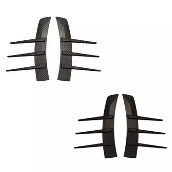 Для бокового крыла автомобиля Наклейки на вентиляционные отверстия автомобиля Наклейки на боковые крылья Внешнее украшение автомобиля Антикоррозийная защита Легко устанавливается чёрный