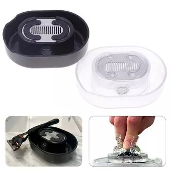 Для большинства головок бритв ополаскиватель для бритвы эффективно экономит воду ополаскиватель для бритья пластик без батареек стойка для хранения бритвы чёрный