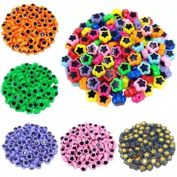 для браслета, ожерелья, сережек, креативных бусин в виде бабочек, цветов, подвесок, цветов сливы, акрила, 30 шт., аксессуары с цветными блоками Plum Flower королевский синий