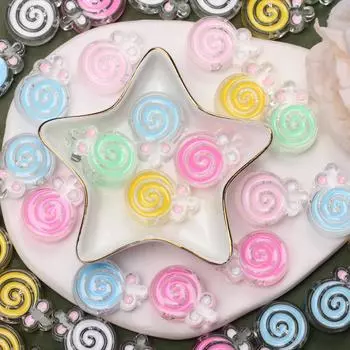 Для браслета прозрачные свободные бусины акриловое ожерелье изготовление 10 шт. DIY материалы ручной работы модные леденцы/ромашка Daisy разноцветный