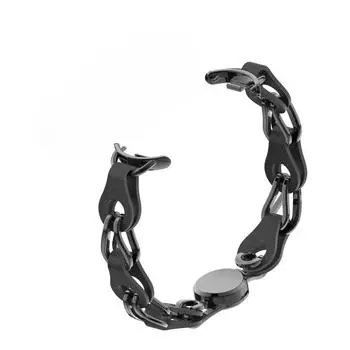 Для браслета Xiaomi 8NFC выдолбленный магнитный ремешок, такая же магнитная пряжка с металлической головкой и выдолбленной цепочкой. Mi Band 8 белый