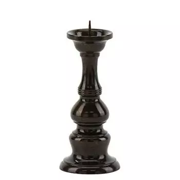 для буддийского буддийского алтаря Подставка для огня Сделано в Японии Латунь Кёмару Обычный размер Подсвечник [Алтарь Хасэгава] (Фактический 3.2) 2,9 чёрный