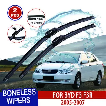 Для BYD F3 F3R 2005-2007 автомобильный стеклоочиститель U-образный мягкий резиновый бескаркасный без кронштейна автомобильные дворники 24 +16