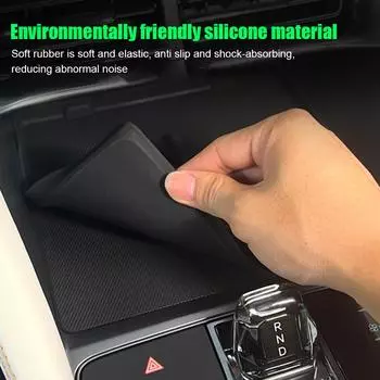Для BYD Song PLUS 23 Auto Center Console Wireless Filling Silicone Pad Car Interior Decoration Anti-Slip Storage Dust Mat чёрный