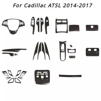 Для Cadillac ATSL 2014 2015 2016 2017 Аксессуары ABS Carbon Fiber Style Украшения для салона автомобиля Наклейки для отделки центральной консоли For ATSL 14-17