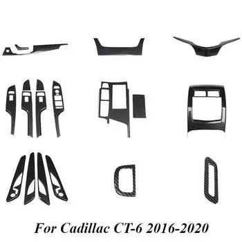 Для Cadillac CT-6 2016-2020 Аксессуары Наклейка из углеродного волокна в стиле навигационной рамки Панель для центральной консоли - эксклюзивно для Европы L