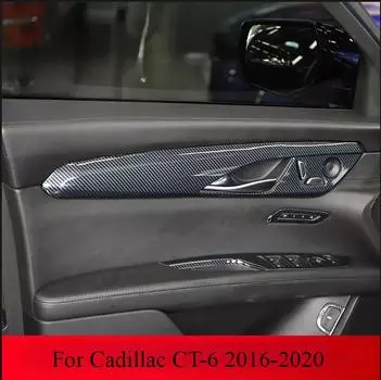 Для Cadillac CT-6 2016-2020 Интерьер приборной панели в стиле углеродного волокна Отделка рулевого колеса Рамка панели рулевого колеса Европейские автолюбители LHD