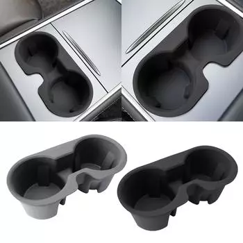 Для центральной консоли Y держатель для питьевой бутылки, держатель для хранения стаканов с водой, вставной держатель для стаканов, нетоксичный, безвкусный серый