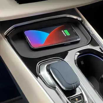 Для центральной консоли ZEEKR 009, беспроводная зарядка, противоскользящая силиконовая накладка, аксессуары для модификации стайлинга автомобиля чёрный