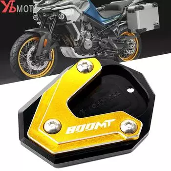 Для CFMOTO MT800 800MT 800-MT CF800MT 800 MT 2022 2023 мотоциклетная подставка с ЧПУ, боковая подставка для ног, удлинитель, поддержка Black-800MT