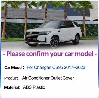 Для Changan CS95 2017~2024 2020 2024 Крышка воздухозаборника автомобиля под задним сиденьем Вентиляция Кондиционер Вентиляционная решетка Выхлопная система Аксессуары