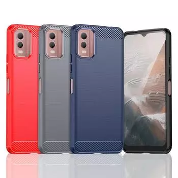 Для чехла Nokia C32 Чехол для Nokia C32 C 32 Бампер противоударный противоударный силиконовый чехол из углеродного волокна для Nokia C32 Чехол 6,5 дюйма For Nokia C32 чёрный