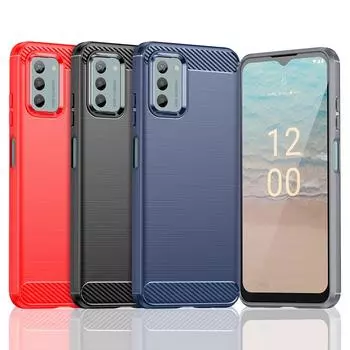 Для чехла Nokia G22 чехол для Nokia G22 бампер силиконовый карбоновый чехол для Nokia G22 G50 G60 C31 G21 X10 X20 X30 5G чехол For Nokia G22 чёрный