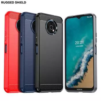 Для чехла Nokia G50 Чехол для Nokia G50 Бампер Силиконовый чехол из углеродного волокна для Nokia G50 G20 G10 XR20 X10 X20 X71 Чехол For Nokia G50 чёрный