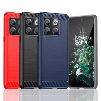 Для чехла OnePlus 10T чехол для OnePlus 10T 10R 9RT 10 Pro силиконовый противоударный чехол из углеродного волокна для OnePlus 10T чехол 6.7 For OnePlus 10T чёрный