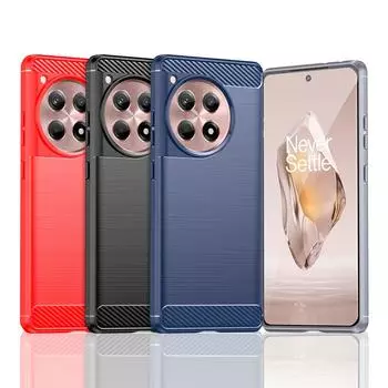 Для чехла OnePlus Ace 3 Чехол для OnePlus Ace 3 Противоударный мягкий силиконовый чехол из углеродного волокна для OnePlus Ace 3 Чехол 6,78 дюйма For OnePlus Ace 3 чёрный
