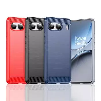 Для чехла OnePlus Nord 4 Чехол для OnePlus Nord 4 Nord4 Противоударный мягкий силиконовый чехол из углеродного волокна для OnePlus Nord 4 Чехол For OnePlus Nord 4 чёрный