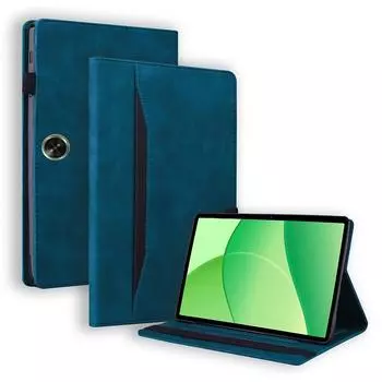 Для чехла Oppo Pad SE Защитная обложка-фолио для планшета из ПУ кожи с держателем для карт Blue