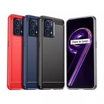 Для чехла Oppo Realme 9 Pro Plus Чехол Realme 9 Pro Plus 9i Бампер Силиконовый чехол из углеродного волокна для Realme 9 Pro Plus Чехол Realme 9 Pro Plus чёрный