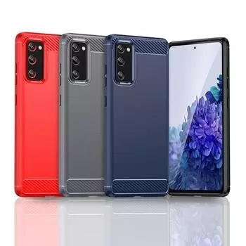 Для чехла Samsung Galaxy S20 FE 2022 Чехол для Samsung S20 FE 2022 Силиконовый чехол из углеродного волокна для Samsung S20 FE 2022 Чехол Samsung S20 FE 2022 чёрный