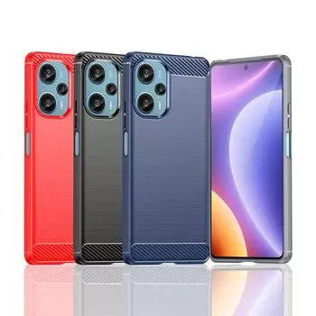 Для чехла Xiaomi Poco F5 Чехол для Poco F5 5G Бампер противоударный Мягкий силиконовый чехол из углеродного волокна для Poco F5 Чехол 6,67 дюйма For Poco F5 чёрный