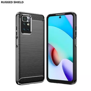 Для чехла Xiaomi Redmi 10 Чехол для Redmi 10 Бампер Силиконовый Карбоновый Чехол-накладка для Redmi 10 9T 9 9AT 9C 8 4X 5A Чехол For Redmi 10 чёрный