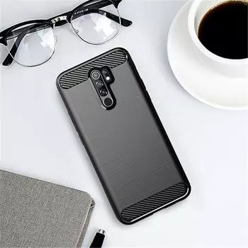 Для чехла Xiaomi Redmi 9 Чехол Redmi 9 9A 9C Carbon Fiber Shell Противоударный чехол для телефона Redmi Note 8 8T 9S 9 Pro 8 8A 7A Чехол Redmi 9 чёрный