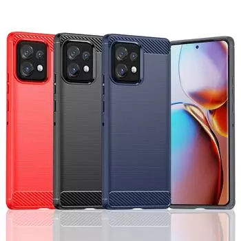Для Чехол Motorola Moto X40 Pro Чехол Для Moto X40 Pro Бампер Противоударный Силиконовый Чехол Из Углеродного Волокна Для Moto X40 Pro 6.7 дюймов For Moto X40 Pro чёрный