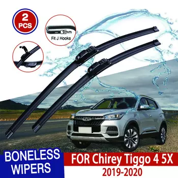 Для Chery Chirey Tiggo 4 5X 2019-2020 автомобильный стеклоочиститель U-образный мягкий резиновый бескаркасный без кронштейна автомобильные дворники 22 +17