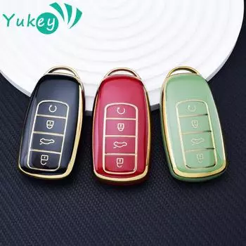 Для Chery Omoda 5 C5 Tigo 7 8 Pro Max Tigo 7 8 Plus Arrizo 5 Plus TPU автомобильные ключи аксессуары держатель ключ чехол чёрный