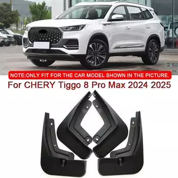 Для CHERY Tiggo 8 Pro Max 2024 2025 автомобильный стайлинг ABS автомобильные брызговики брызговики брызговики передние задние крылья аксессуары чёрный