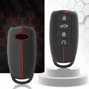 Для Chery Tiggo 8 Pro силиконовый чехол для ключа автомобиля Чехол для ключа Chery Tiggo 7 Pro 8 PLUS Arrizo 5 3 кнопки держатель для ключей брелок