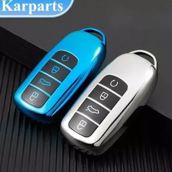 Для Chery Tiggo 8 Pro Tiggo 8plus New 5 Plus 7pro Мягкий ТПУ автомобильный чехол для смарт-ключа чехол в виде ракушки, сумка для ключей, протектор красный