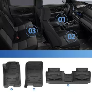 для Chevrolet Chevy Colorado 2025-2025 автомобильные коврики 3D TPE набор подкладок для ног всепогодные автомобильные аксессуары